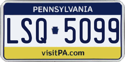 PA license plate LSQ5099
