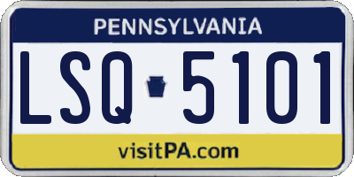 PA license plate LSQ5101