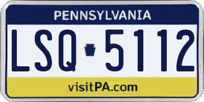 PA license plate LSQ5112