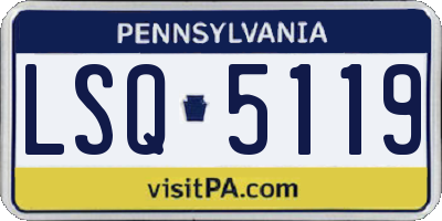 PA license plate LSQ5119