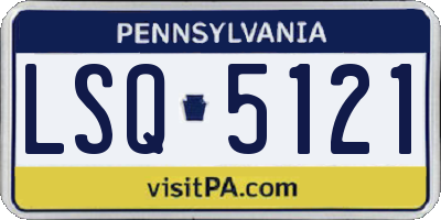 PA license plate LSQ5121