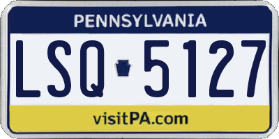 PA license plate LSQ5127
