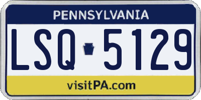 PA license plate LSQ5129