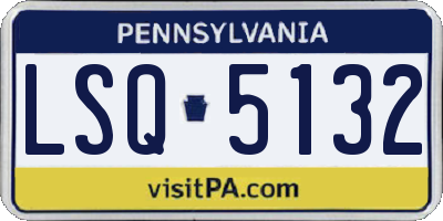 PA license plate LSQ5132
