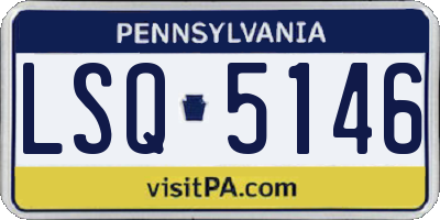 PA license plate LSQ5146