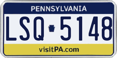 PA license plate LSQ5148