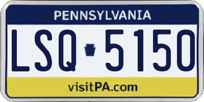 PA license plate LSQ5150