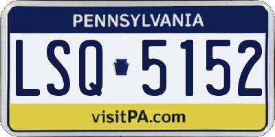 PA license plate LSQ5152