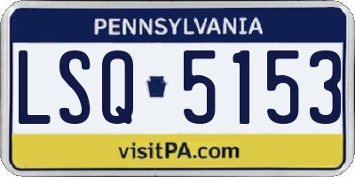 PA license plate LSQ5153