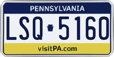 PA license plate LSQ5160
