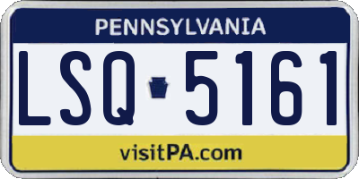 PA license plate LSQ5161