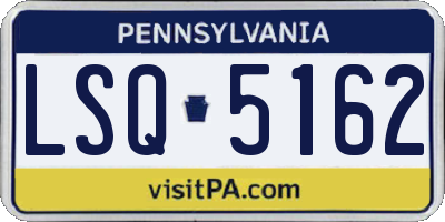 PA license plate LSQ5162