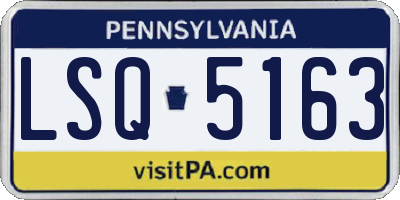 PA license plate LSQ5163