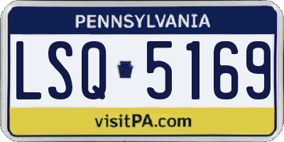 PA license plate LSQ5169