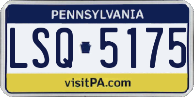 PA license plate LSQ5175