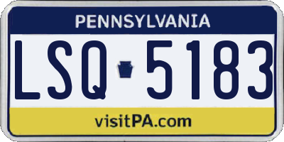 PA license plate LSQ5183