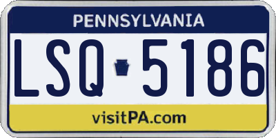 PA license plate LSQ5186