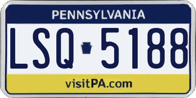 PA license plate LSQ5188