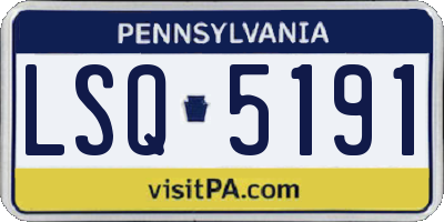 PA license plate LSQ5191