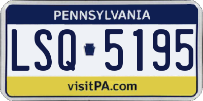 PA license plate LSQ5195