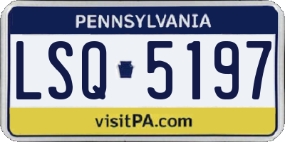PA license plate LSQ5197
