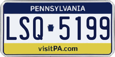 PA license plate LSQ5199