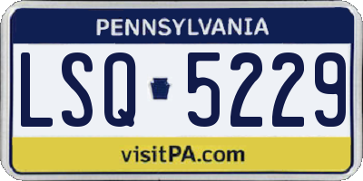 PA license plate LSQ5229