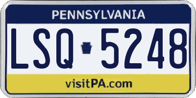 PA license plate LSQ5248