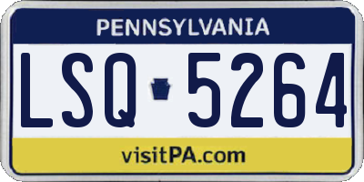 PA license plate LSQ5264