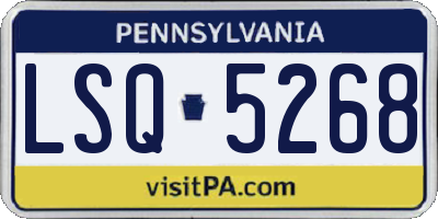 PA license plate LSQ5268