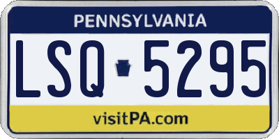 PA license plate LSQ5295