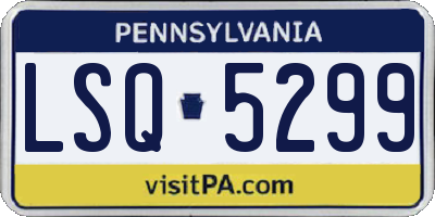 PA license plate LSQ5299