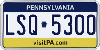 PA license plate LSQ5300