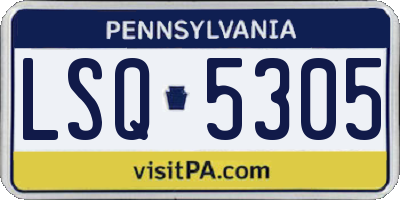 PA license plate LSQ5305