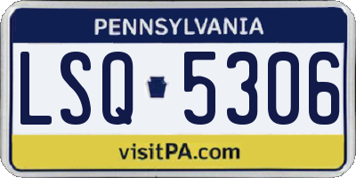 PA license plate LSQ5306