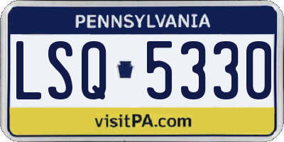 PA license plate LSQ5330