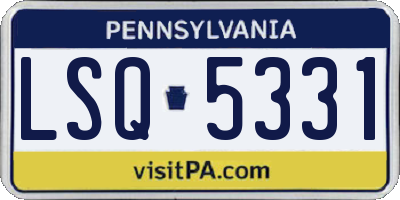 PA license plate LSQ5331