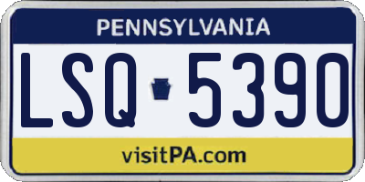 PA license plate LSQ5390