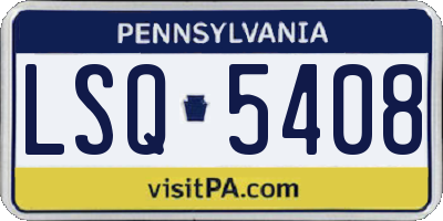 PA license plate LSQ5408