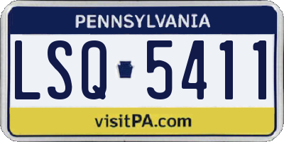 PA license plate LSQ5411