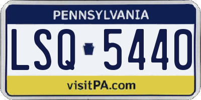 PA license plate LSQ5440