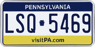 PA license plate LSQ5469