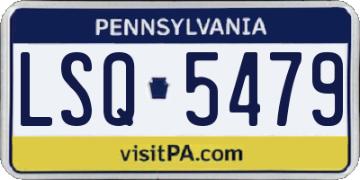 PA license plate LSQ5479