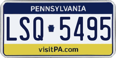 PA license plate LSQ5495