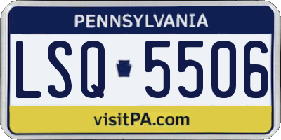PA license plate LSQ5506