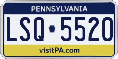 PA license plate LSQ5520