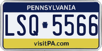 PA license plate LSQ5566