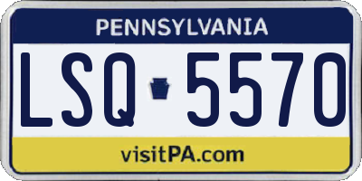 PA license plate LSQ5570