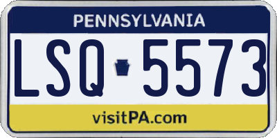 PA license plate LSQ5573