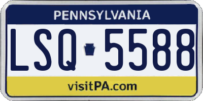 PA license plate LSQ5588
